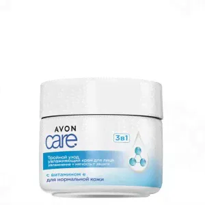 Увлажняющий крем для лица Тройной уход для нормальной кожи Avon Care-0