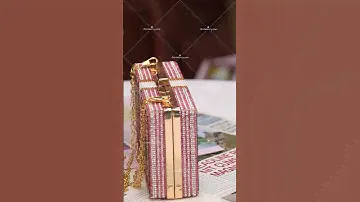 New 6 colors rhinestones decorated stylish square clutch bag with metal chain strap c70375b