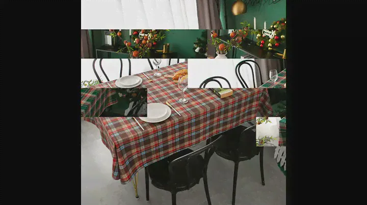 Rectangle Christmas Bell Table Cloth And Chair Set for Outdoor and Indoor Use