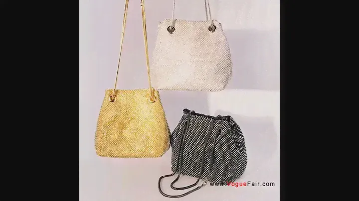 Vogue Fair New Design Metal Mesh with Rhinestones Bucket Bag Chic Sparking Evening Shoulder Bag
