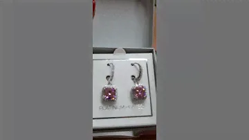 Серьги с розовым фианитом от AVON