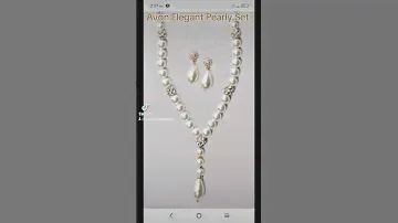 Avon Elegant Pearly Set 3-piece set includes necklace, drop earrings & stretch bracelet #avonjewelry