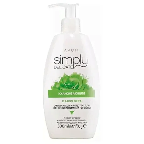 AVON Simply Ухаживающее средство для женской интимной гигиены с алоэ вера, 300 мл-0