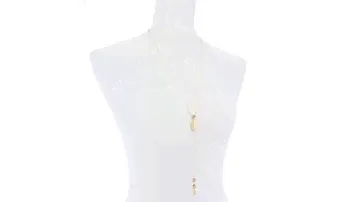 Cole Haan 28" Stone and Metal Y Necklace  SKU:8797853