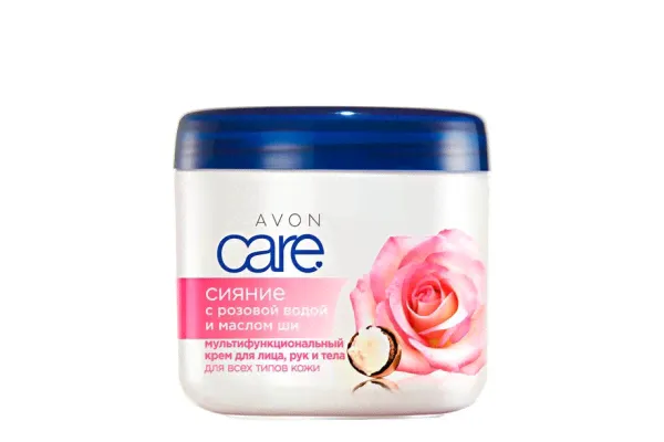 Мультифункциональный крем с розовой водой и маслом ши «Сияние» Avon в Москве