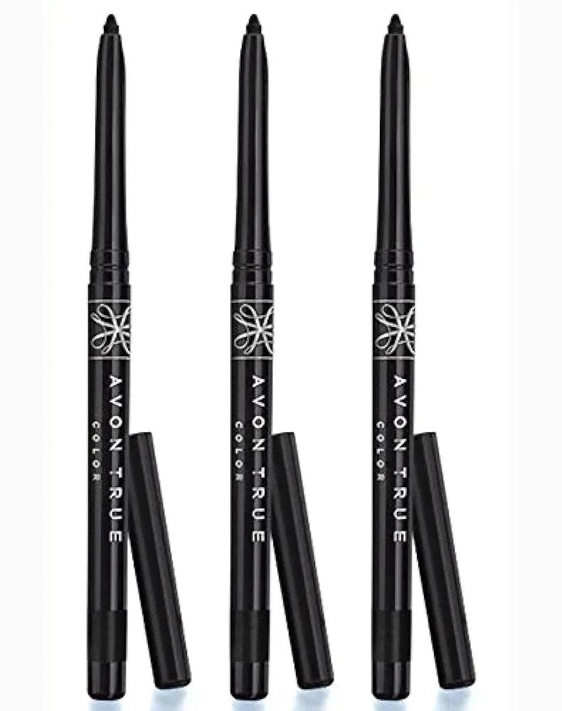 Подводки для глаз 3 x Avon Glimmerstick Eyeliner in Blackest Black-0