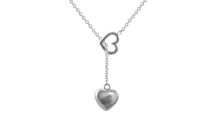 Heart Lariat Chain Necklace | AACN_062