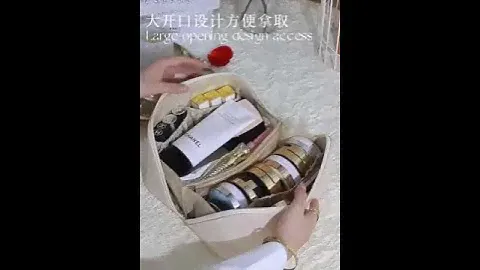 High End Retro Paid Leather Travel Cosmetics Pouch