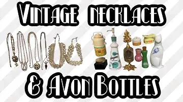 Vintage Necklaces & Avon Bottles